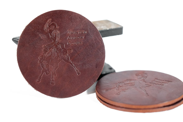 Leather Coaster Set - Buckaroo