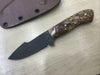 Harpoon Drop Point Hunter in CPM154 Black Ash Burl Handle