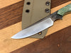 MM2 Neck Knife CPM154 with Highly Chantoyant Mango handle - Combination Sheath