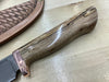 Drop Point Hunter Hidden Tang in CPM154 Copper Guard & Texas Spalted Pecan Handle