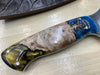 Serenity Knives Skinner Knife in CPM154 Blue Pinecone Bolster with AAO Maple & Resin Hybrid Handle