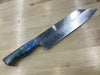 K-Tip Gyuto in CPM MagnaCut with Blue Coral Bolster & Double Dyed Box Elder Burl Handle