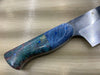 K-Tip Gyuto in CPM MagnaCut with Blue Coral Bolster & Double Dyed Box Elder Burl Handle