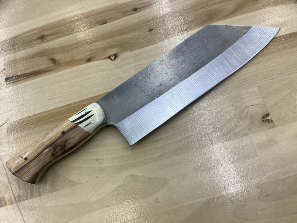 Serenity Knives - Hunka Bunka Bocho in CPM MagnaCut with Antler Bolster & Texas Spalted Pecan Handle