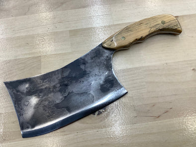 Wicked Point Cleaver with Texas Spalted Pecan Handle