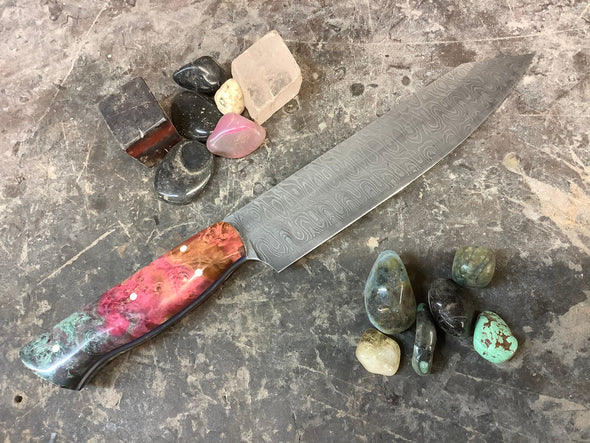 Damascus Petty Knife - Serenity Knives