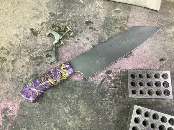 Kiritsuke Gyuto - CPM MagnaCut - Purple Box Elder Burl