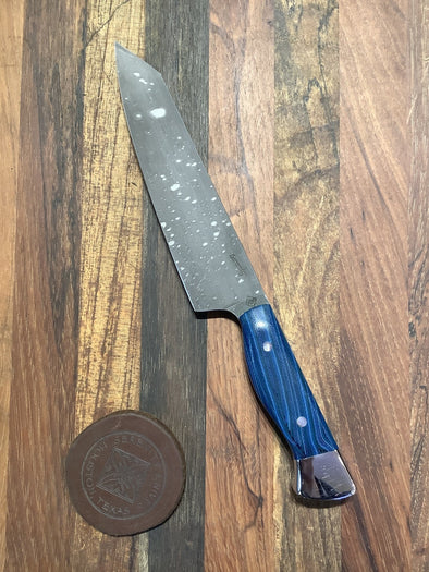Petty with Acid Etch and Micarta handle with Pommel
